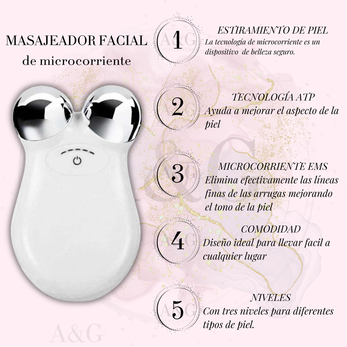 Masajeador Facial - Microcorriente